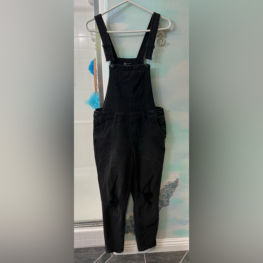 No Boundaries Black Jean Overalls